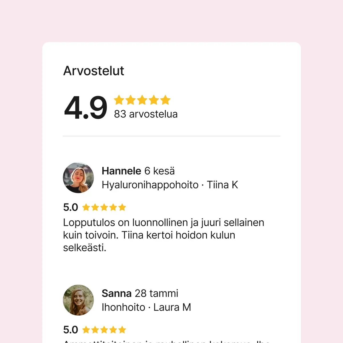 Asiakasarvostelut