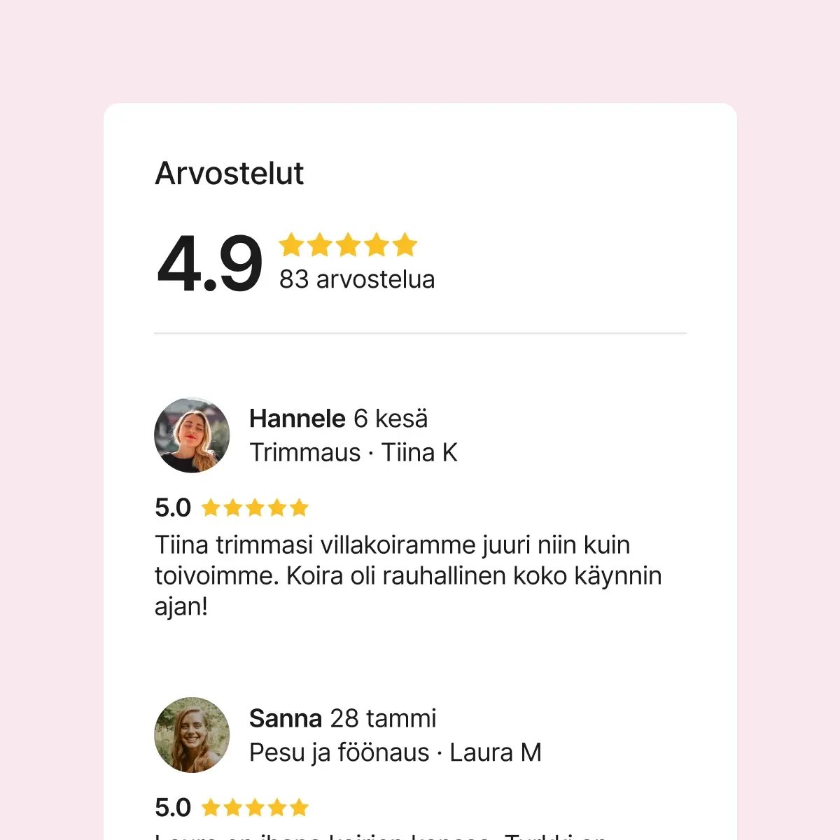 Asiakasarvostelut