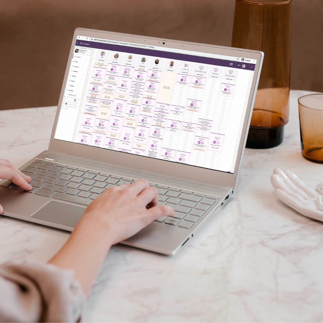 Book Salon ilmainen ajanvaraus kayttoonotto